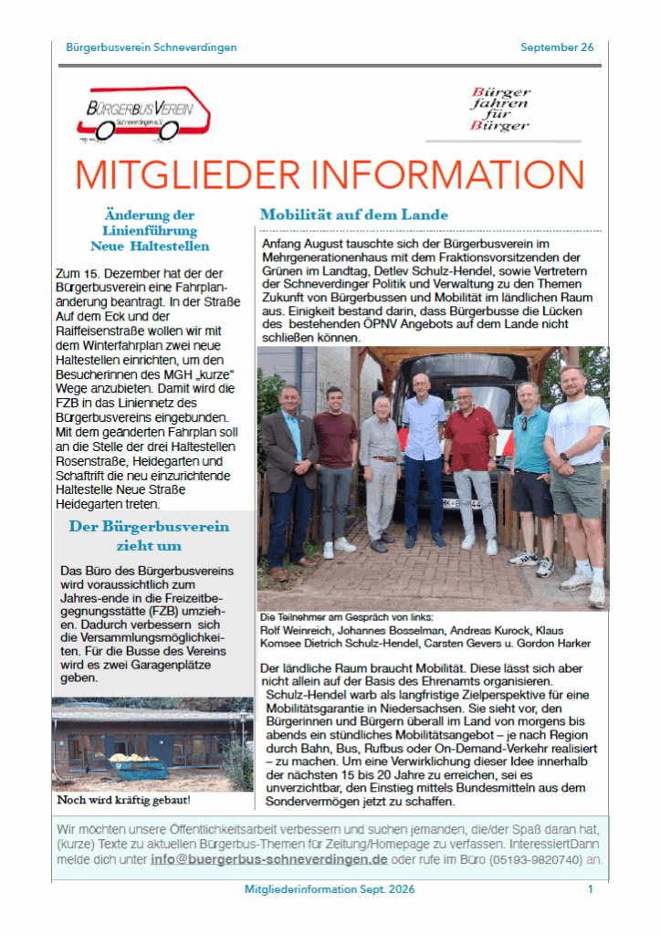 Mitgliederinfo September 2026